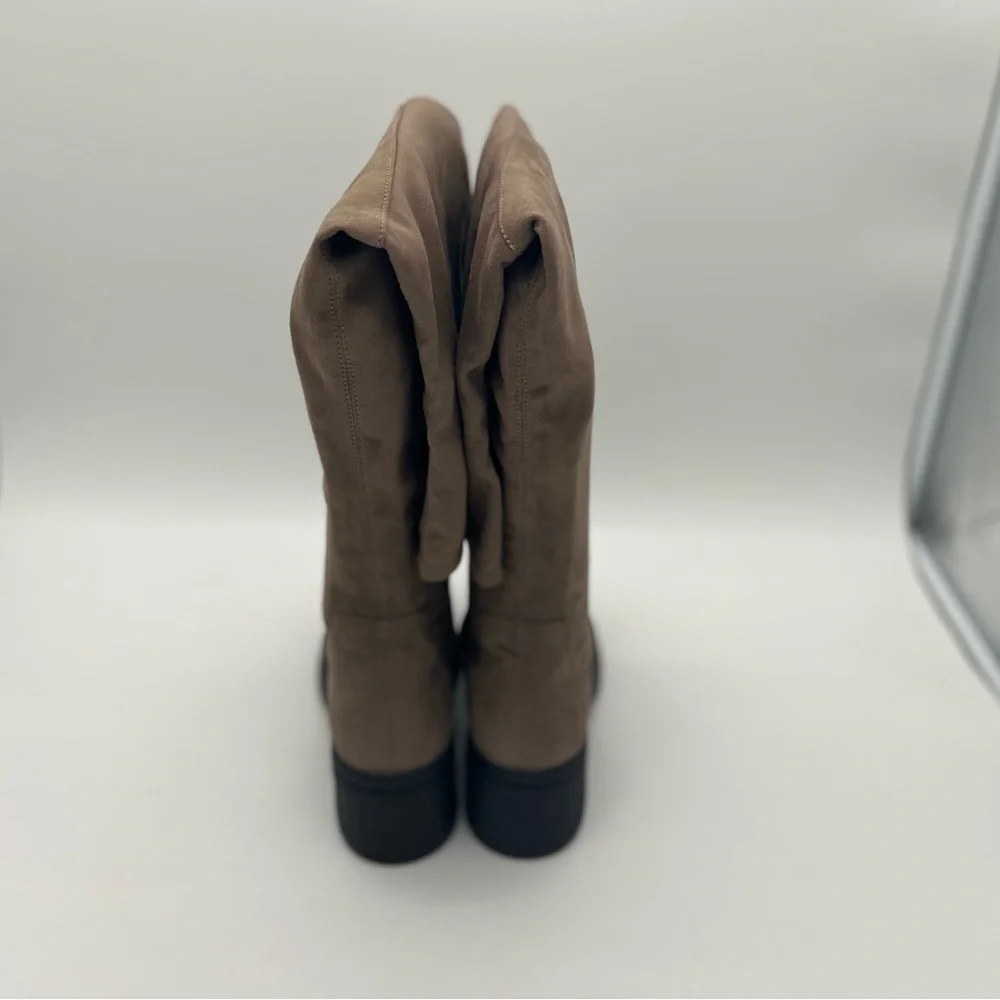 BC It’s My Life Dark Taupe Fashion Suede Boots Size 9